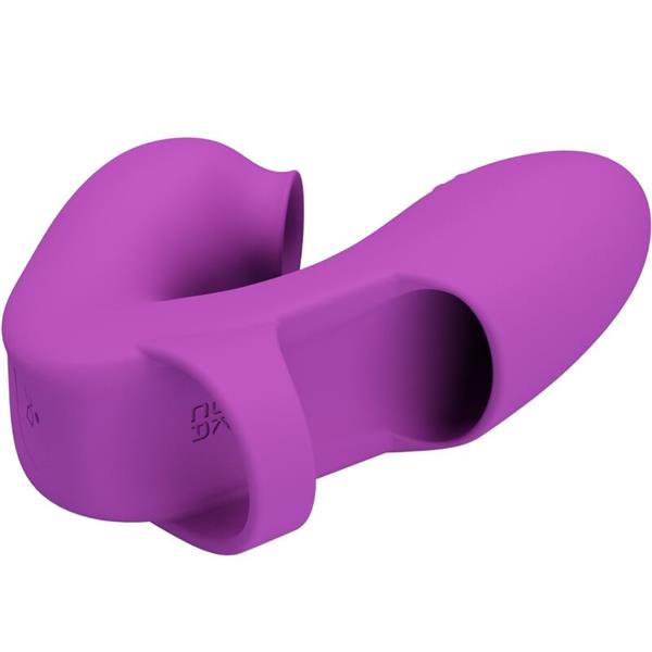 ATHENA FINGER VIBRATOR WITH CLITORIS STIMULATOR PURPLE