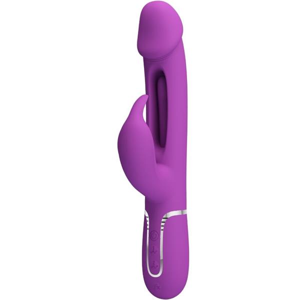 KAMPAS 3 U 1 MULTIFUNKCIONALNI RABBIT VIBRATOR PURPURNI