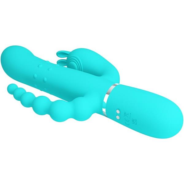 CAMMY 4 IN 1 MULTIFUNCTION TRIPPLE RABBIT VIBRATOR  BLUE