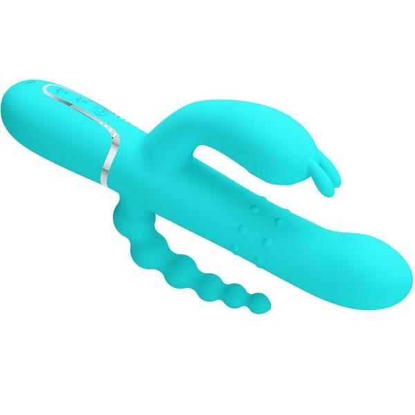 CAMMY 4 IN 1 MULTIFUNCTION TRIPPLE RABBIT VIBRATOR  BLUE