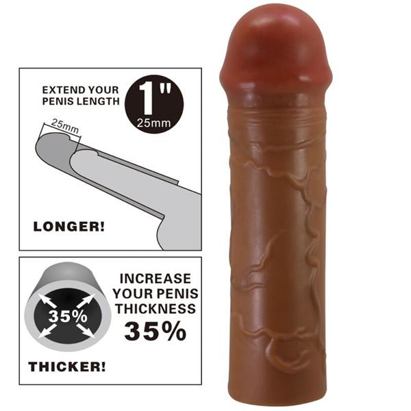 NILE SLEEV PENIS S MAKSIMALNIM PRODUŽETKOM OD 2.5 CM MULATTO