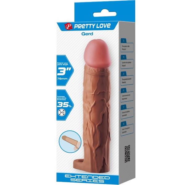 GERD PENIS SLEEVE S PRODUŽETKOM OD 7.6 CM MULATTO