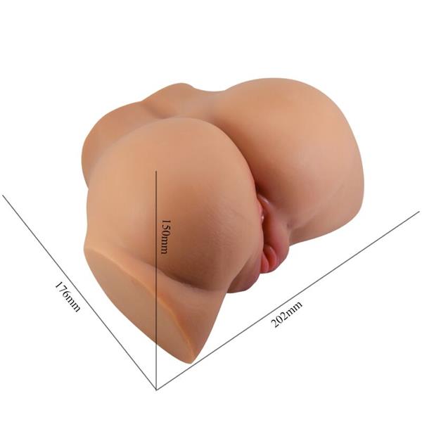 EMILIA VIBRATOR ZA GUZU S REALISTIČNOM VAGINOM I ANUSOM BOJA MESA DALJINSKI UPRAVLJAČ