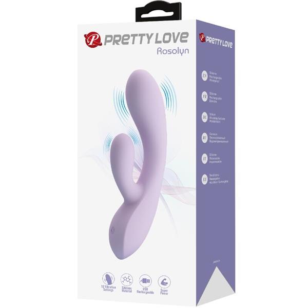 ROSOLYN RABBIT VIBRATOR 10 VIBRATIONS PURPLE