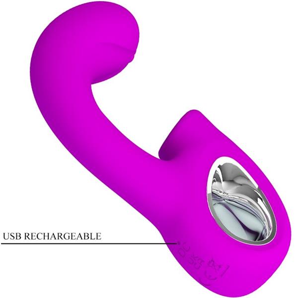 SIBEL SIBEL G-SPOT VIBRATOR + STIMULATOR KLITORISA 10 VIBRACIJA LJUBIČASTA