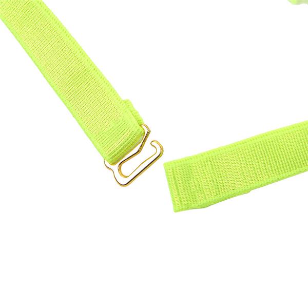955281 BRA SET WITH NECKLACE AND LEG DETAILS FLUORESCENT GREEN L/XL