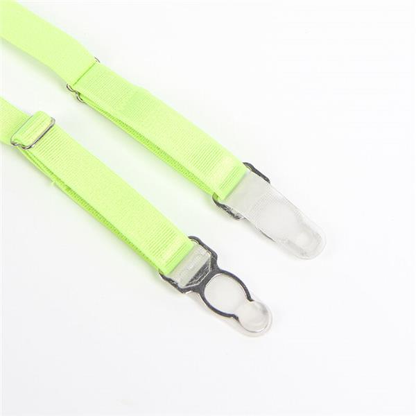 955328 BRA SET WITH LACE AND GARTER LINES GREEN AND BLUE L/XL