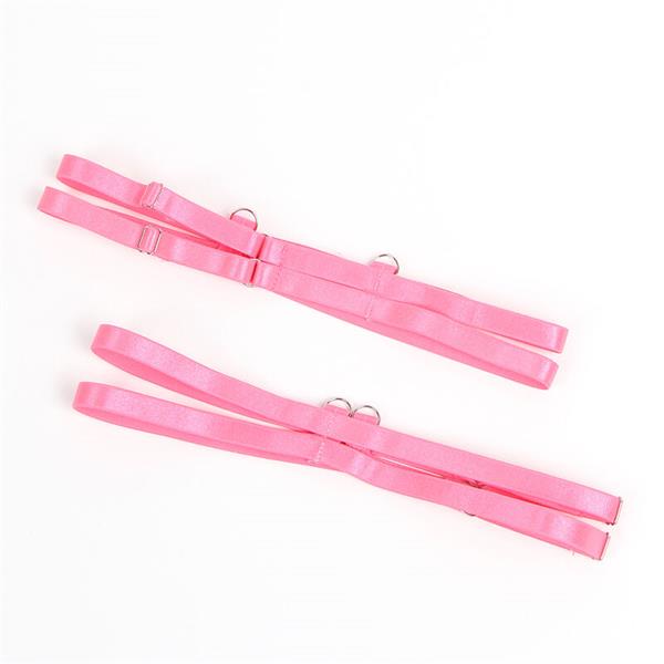 955359 SET OF BRA WITH LACE AND GARTER LINKS PINK AND PURPLE S/M