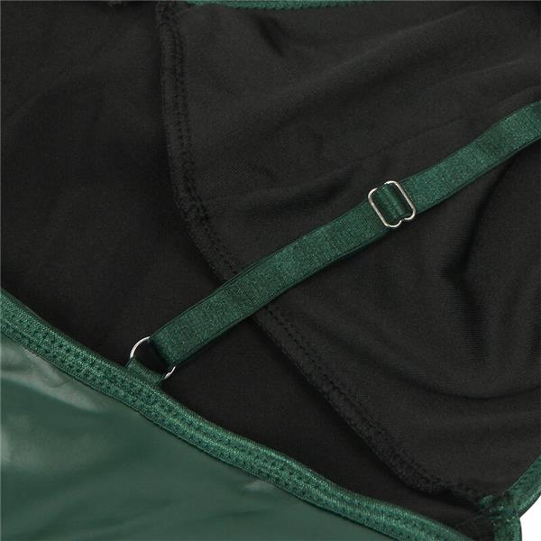 955434 DRESS WITH GREEN LEATHER STRAPS S/M