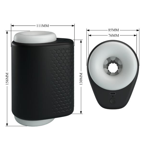 DJ GIRL MUŠKI MASTURBATOR S VIBRACIJOM 5 POSTAVKI CRNI