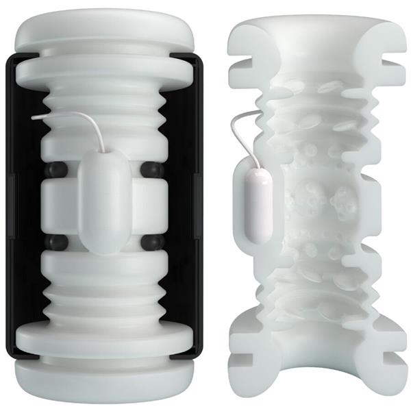 DJ GIRL MUŠKI MASTURBATOR S VIBRACIJOM 5 POSTAVKI CRNI