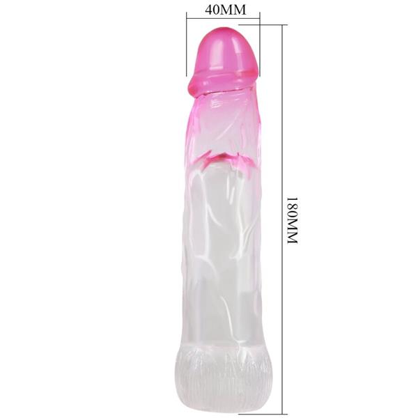 NERON REALISTIC 6 CM ENLARGEMENT SHEATH FOR  PENIS PINK