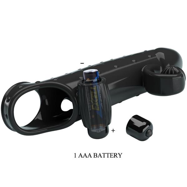 VIBRATING PENIS SLEEVE BLACK