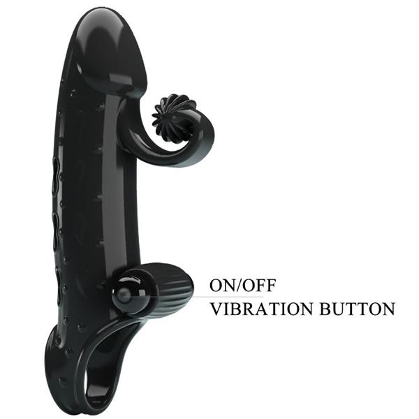 VIBRATING PENIS SLEEVE BLACK