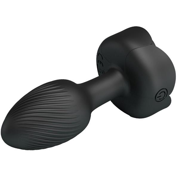OLMAN ANAL PLUG WITH  LED LIGHT BLACK 8.8 CM