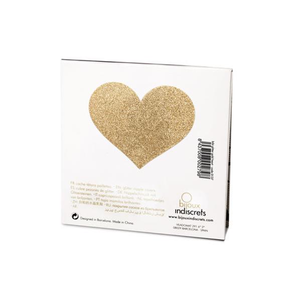 INDISCRETS FLASH GOLDEN HEART NIPPLE COVERS