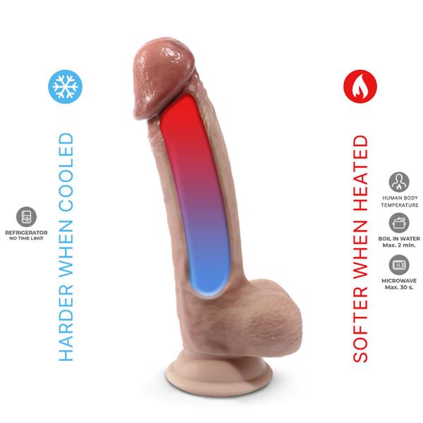 PREMIUM TERMOREAKTIVNI SILIKON REALISTIČNI PENIS 17.8 CM