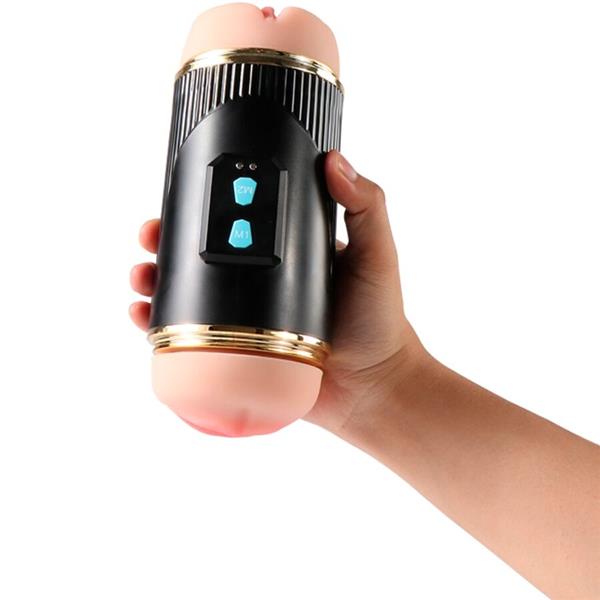 KAY DOUBLE MASTURBATOR WITH DUAL MOUTH AND VAGINA VIBRATION