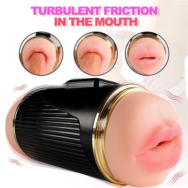 KAY DOUBLE MASTURBATOR WITH DUAL MOUTH AND VAGINA VIBRATION