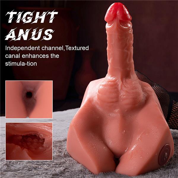 MICHAEL REALISTIC DILDO AND ANUS MASTURBATOR WITH THRUSTING 15 CM