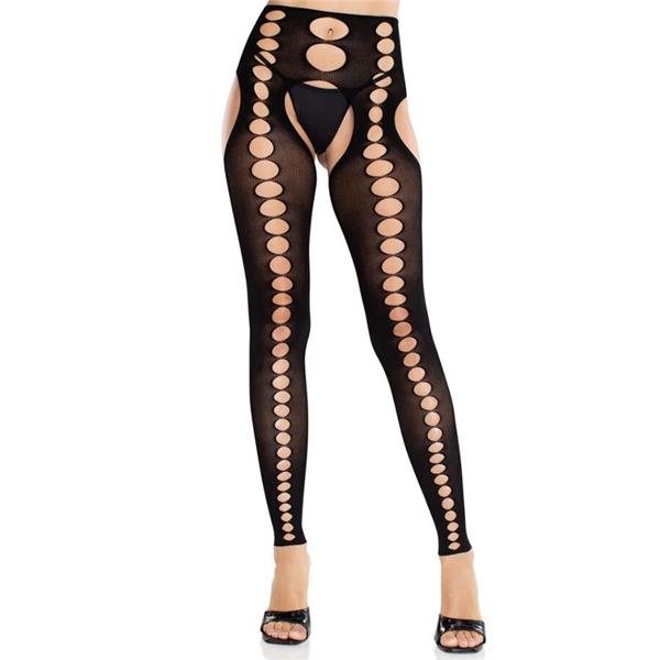 STRAPLESS SEAMLESS OPAQUE STOCKINGS BLACK