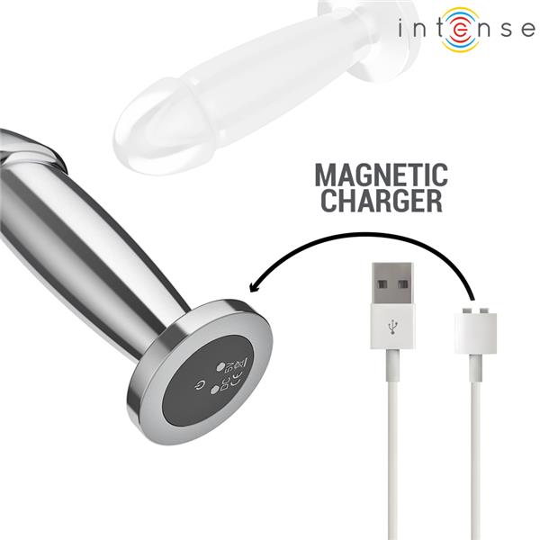 ANAL PLUG 10 VIBRATIONS METAL DILDO WITH REMOTE CONTROL M