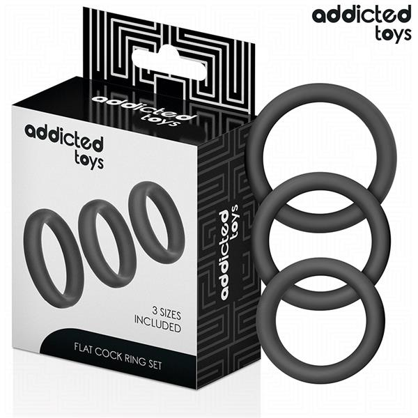 SET OF FLAT SILICONE RINGS