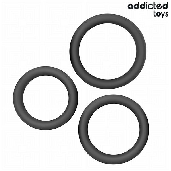 SET OF FLAT SILICONE RINGS