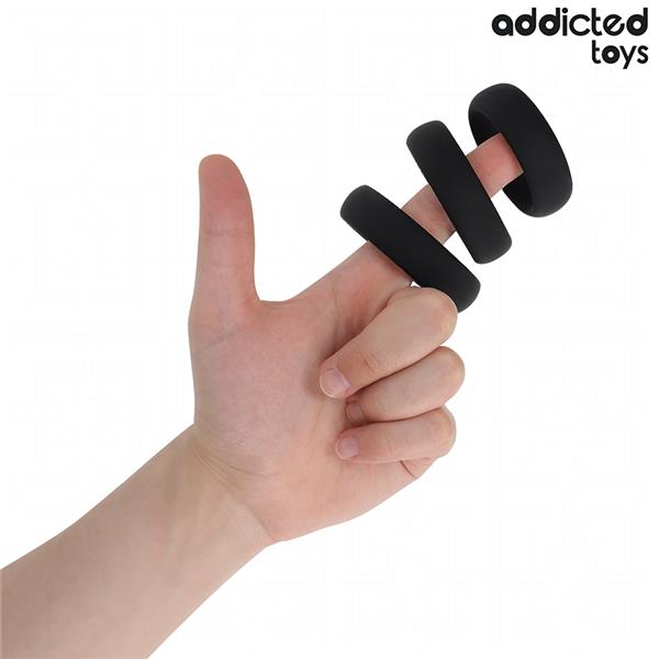 SET OF FLAT SILICONE RINGS