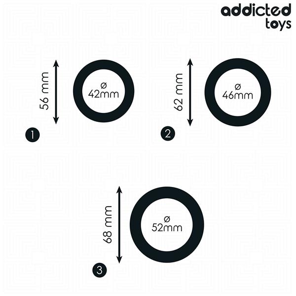 SET OF FLAT SILICONE RINGS