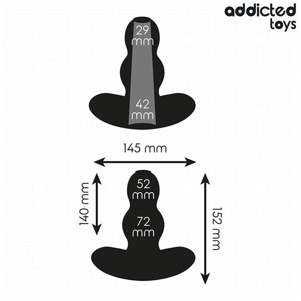HOLLOW ANAL PLUG SILICONE SIZE XXL 15.2 CM