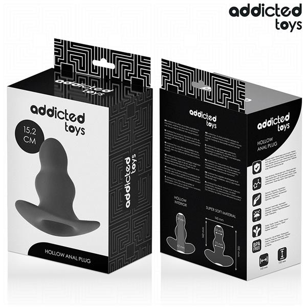 HOLLOW ANAL PLUG SILICONE SIZE XXL 15.2 CM