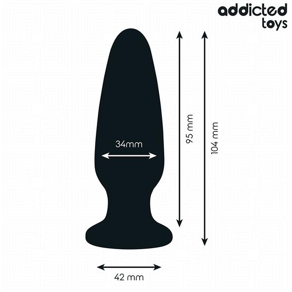 ANAL PLUG WITH JEWEL SILICONE SIZE M 10.4 CM