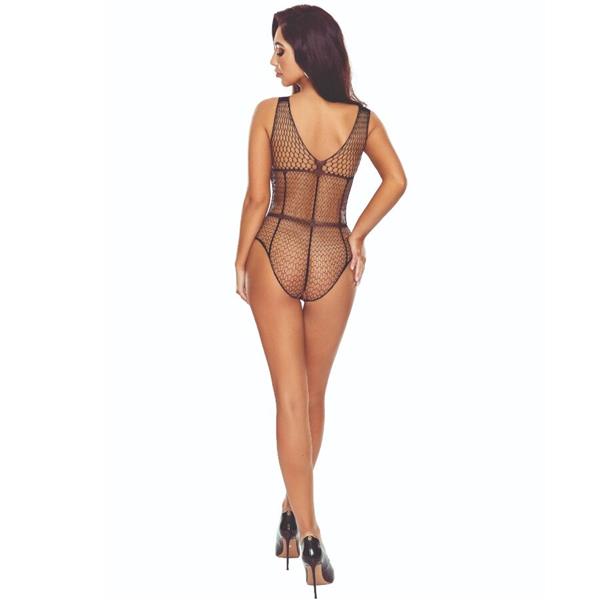 BS114 ČRNA MREŽASTA BODYSTOCKING