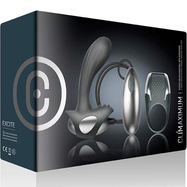 EXCITE KIT KROG ZA PENIS + ŽICNI PROSTATE MASAŽER