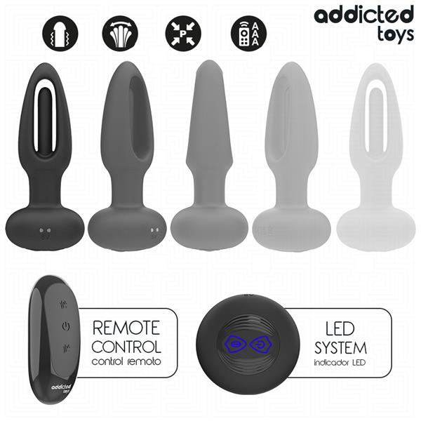 ANAL PLUG WITH VIBRATING TONGUE AND REMOTE CONTROL