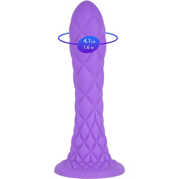 SANJIVI DILDO FANTAZIJA TEČNI SILIKON TERMOREAKTIVNI LJUBIČASTI 18.5 CM