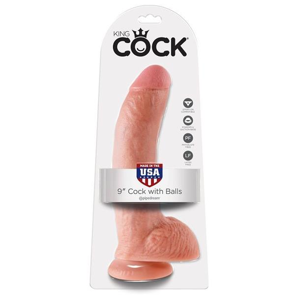 9 DILDO TJELOVITE BOJE S LOPTASTIM VRHOM 22.9 CM