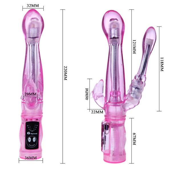 FLEKSIBILNI VIBRATOR Z ANALNIM STIMULATORJEM