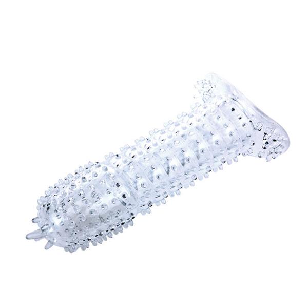 PENISOV OVOJ S PROZORNIM STIMULATIVNIM TOČKAMI 14 CM