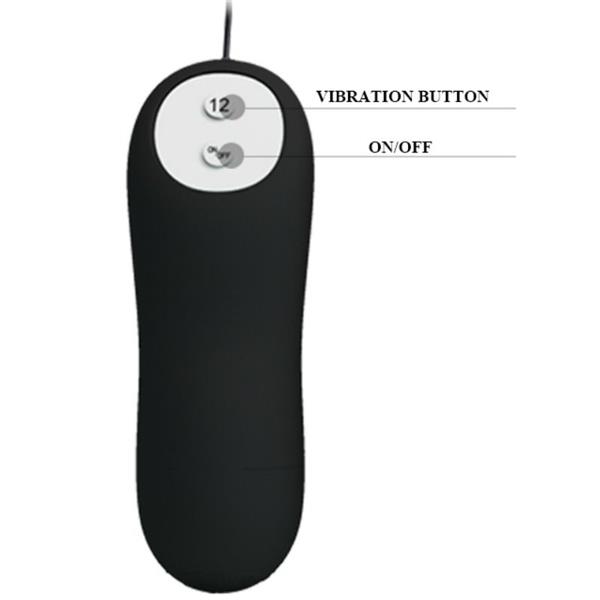 ANAL PLUG ANCHOR FORM SILICONE 12 VIBRATION MODES BLACK