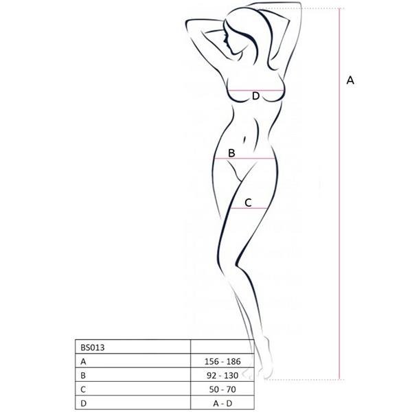 ŽENA BS013 CRNI BODYSTOCKING JEDNA VELIČINA
