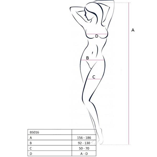 WOMAN BS016 RED BODYSTOCKING ONE SIZE