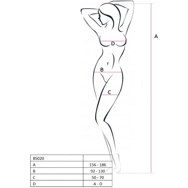 ŽENA BS020 BODYSTOCKING CRNA JEDNA VELIČINA