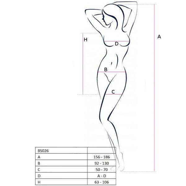 WOMAN BS026 BODYSTOCKING WHITE DRESS STYLE ONE SIZE