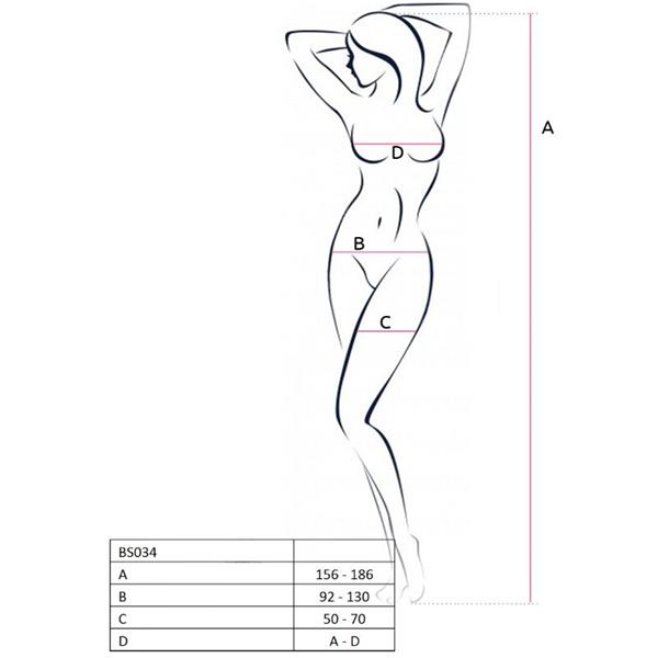 WOMAN BS034 BODYSTOCKING BLACK ONE SIZE