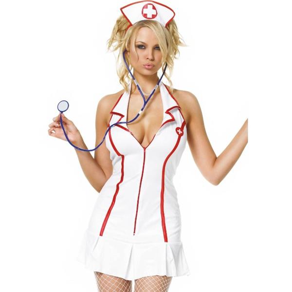 COSTUMES - HEAD NURSE DRESS 3 PIECES SET SIZE S/M