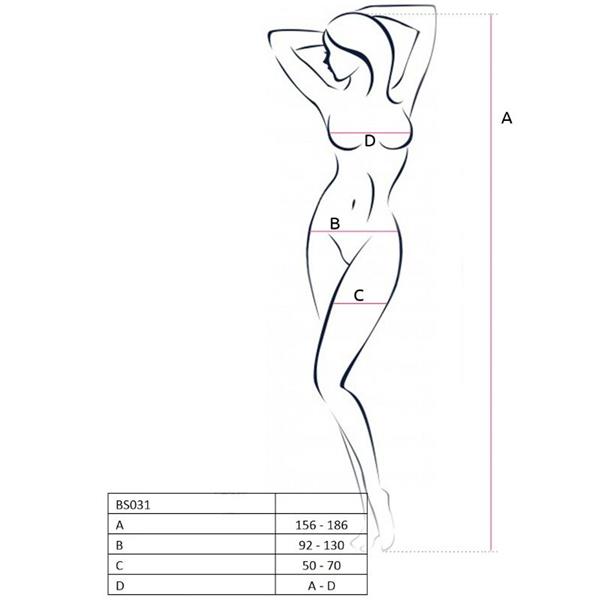 WOMAN BS031 RED BODYSTOCKING ONE SIZE