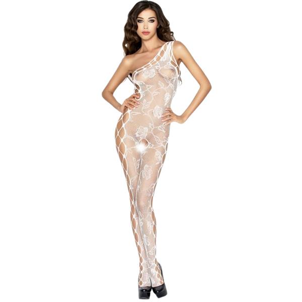 WOMAN BS036 WHITE BODYSTOCKING ONE SIZE