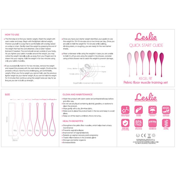 KEGEL FIT PELVIC MUSCLE TRAINING SET 6 WEIGHTS